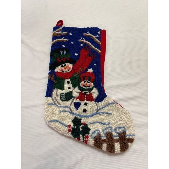 D&F Designs Christmas Snowman Stocking - Picture 1 of 7